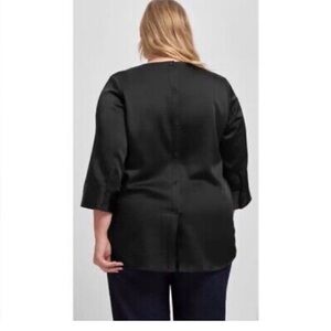 Universal Standard black Louise satin top